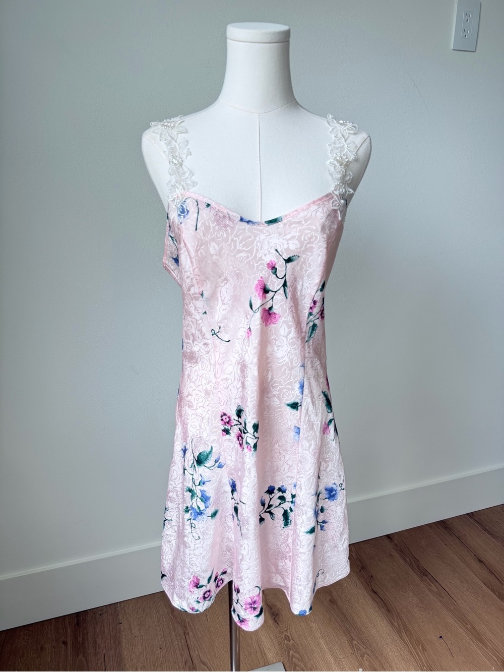 90s/Y2K floral romantic mini dress dress - Picture 1 of 6